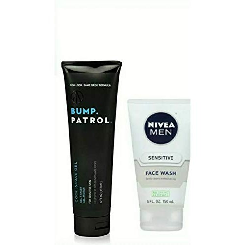 Bump Patrol Cool Shave Gel for Sensitive Skin 4.fl.oz & Nivea Men...