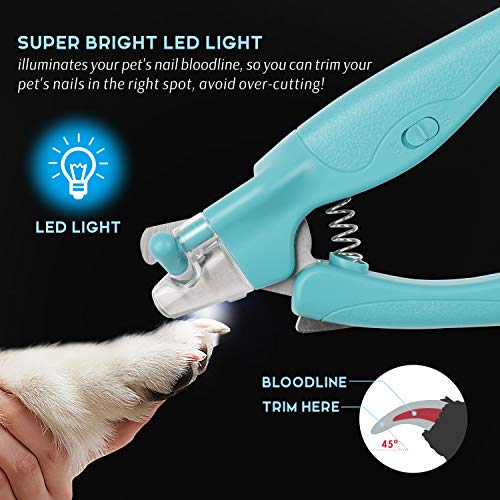 Pawcute Pet Nail Clippers, Dog & Cat Pets Nail Trimmer with Led L...