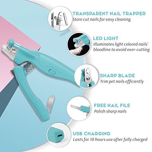 Pawcute Pet Nail Clippers, Dog & Cat Pets Nail Trimmer with Led L...