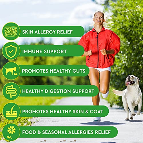 PAWFECTCHEW Allergy Relief for Dogs - Immunity Supplement with Om...