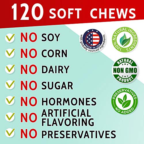 PAWFECTCHEW Allergy Relief for Dogs - Immunity Supplement with Om...