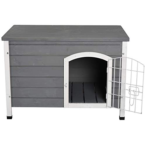 PawHut 31 L Wooden Decorative Dog Cage Kennel Wire Door with Loc...