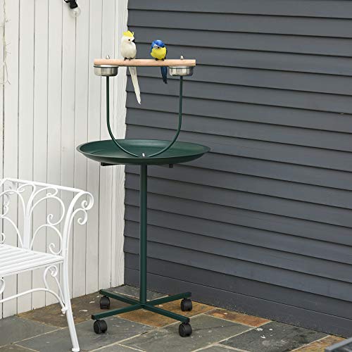 PawHut 49 Bird Play Stand w/Wheels - Green