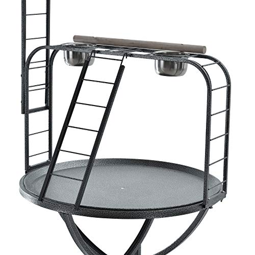PawHut Rolling Bird Perch Play Stand with Universal Wheels, Woode...