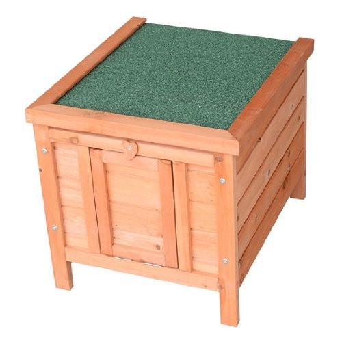 PawHut Small Wooden Dog Cage Bunny Rabbit/Guinea Pig House, Natur...