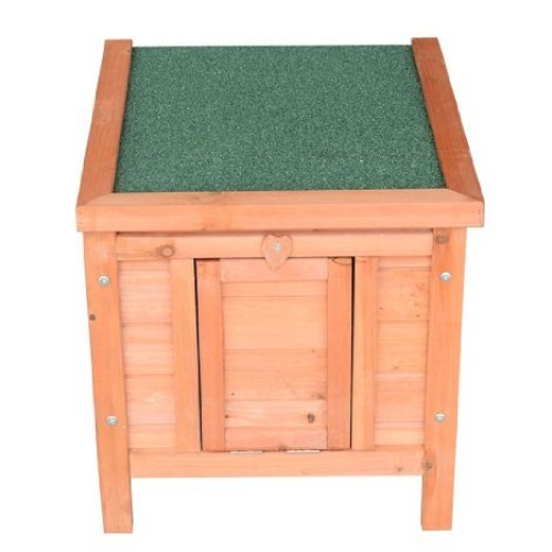 PawHut Small Wooden Dog Cage Bunny Rabbit/Guinea Pig House, Natur...