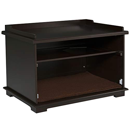 PawHut Wooden Cat Litter Box Covered Mess Free End Table Hideaway...