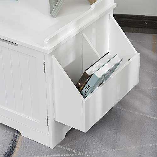 PawHut Wooden Cat Litter Box Enclosure Kitten House with Nightsta...