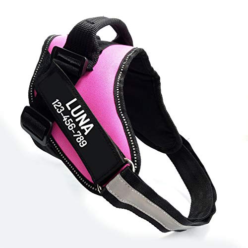 PawPawify Custom No Pull Dog Harness with Name and Phone Number, ...