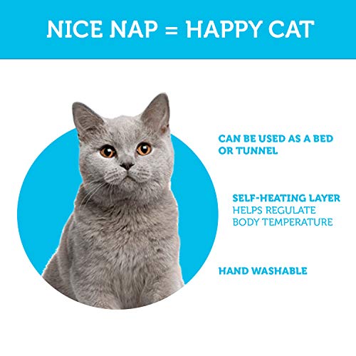 Cat Bed 2-in-1 Fleece Tunnel Tube Cave- Best for Indoor Cats Kitt...