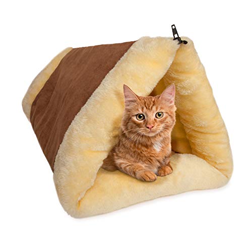 Cat Bed 2-in-1 Fleece Tunnel Tube Cave- Best for Indoor Cats Kitt...