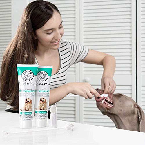 Paws & Pals Dog Toothbrush - Pet Dental Care Kit with Brush, Toot...