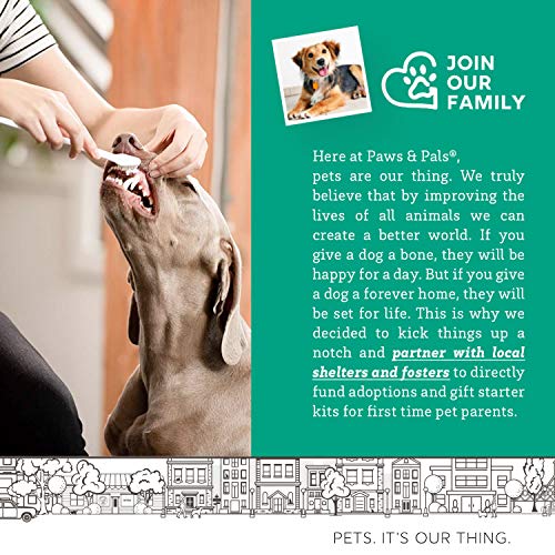 Paws & Pals Dog Toothbrush - Pet Dental Care Kit with Brush, Toot...