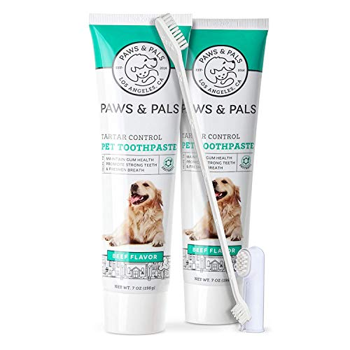 Paws & Pals Dog Toothbrush - Pet Dental Care Kit with Brush, Toot...
