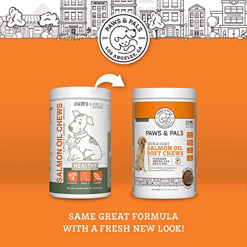 Paws & Pals Wild Alaskan Salmon Fish Oil Omega 3 & 6 for Dogs and...