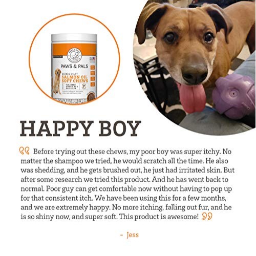 Paws & Pals Wild Alaskan Salmon Fish Oil Omega 3 & 6 for Dogs and...