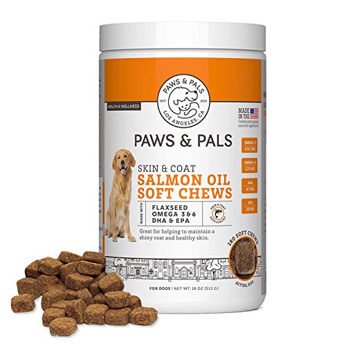 Paws & Pals Wild Alaskan Salmon Fish Oil Omega 3 & 6 for Dogs and...
