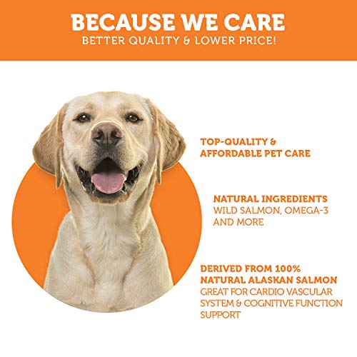 Paws & Pals Wild Alaskan Salmon Oil for Dogs & Cats - 32oz of 100...