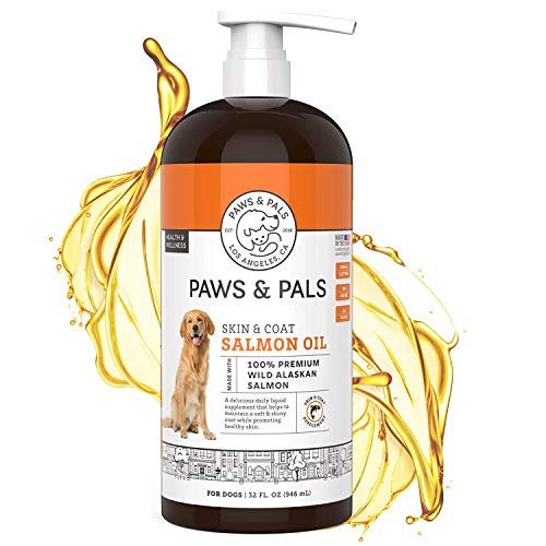 Paws & Pals Wild Alaskan Salmon Oil for Dogs & Cats - 32oz of 100...