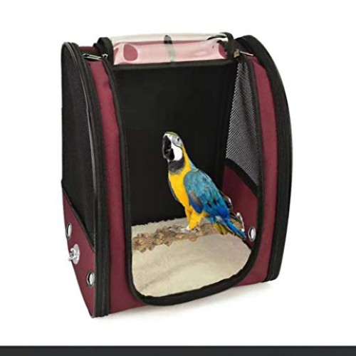 pawstrip Portable Pet Bird Parrot Backpack Transparent Breathable...