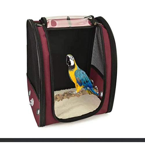 pawstrip Portable Pet Bird Parrot Backpack Transparent Breathable...