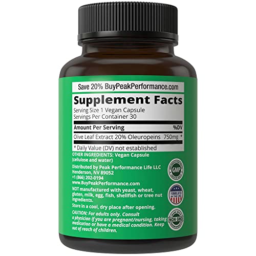 Olive Leaf Extract Capsules. Pure High Strength In Vegan Capsules...
