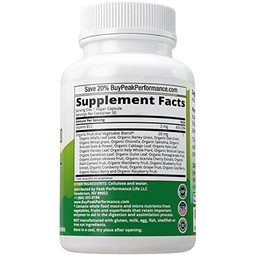 Raw Whole Food Vegan B12 Vitamin. Vitamin B12 Methylcobalamin - M...