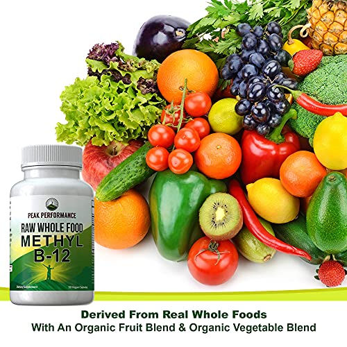 Raw Whole Food Vegan B12 Vitamin. Vitamin B12 Methylcobalamin - M...