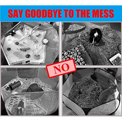 Pecow Hexagon Washable Liner for Portable Small Animal Playpen Gu...