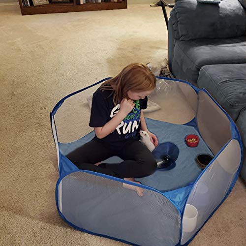 Pecow Hexagon Washable Liner for Portable Small Animal Playpen Gu...