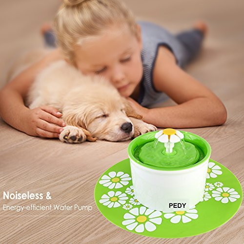 pedy Cat Water Fountain, 1.6L Automatic Flower Water Fountain, Pe...