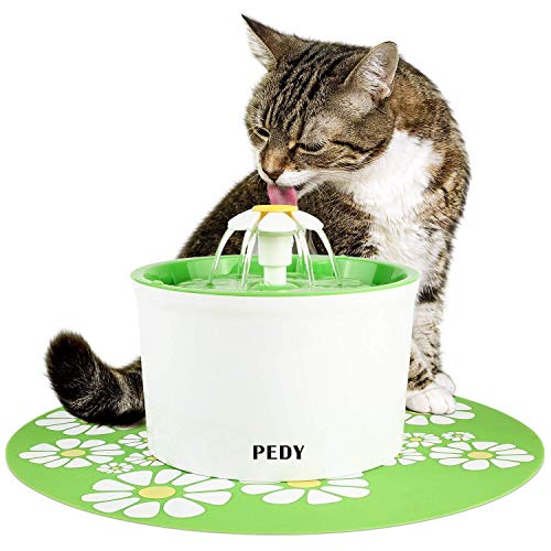 pedy Cat Water Fountain, 1.6L Automatic Flower Water Fountain, Pe...