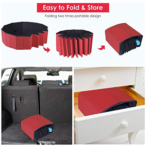 pedy Dog Swimming Pool Collapsible Pet Bath Pool Foldable Bathing...