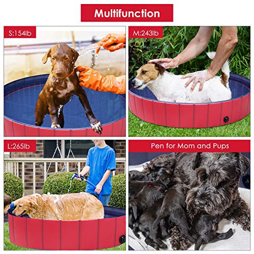 pedy Dog Swimming Pool Collapsible Pet Bath Pool Foldable Bathing...