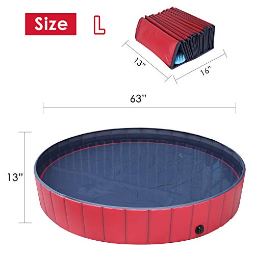 pedy Dog Swimming Pool Collapsible Pet Bath Pool Foldable Bathing...