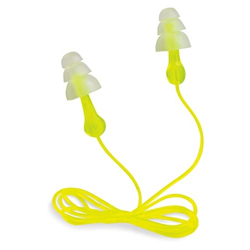Peltor Sport Tri-Flange Corded Reusable Earplugs, 3 Pair, Noise R...