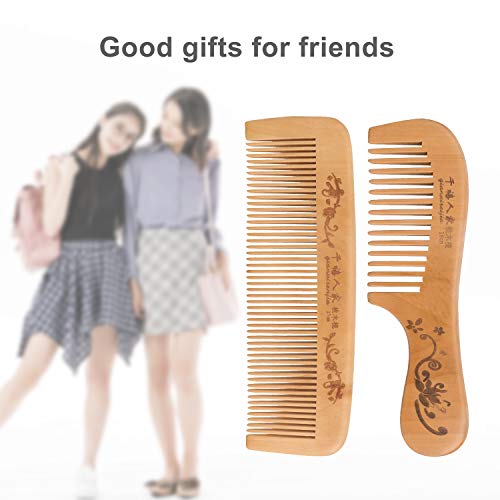 Handmade Wooden Comb, Wide and Dense Wooden Comb, Antistatic, Bea...