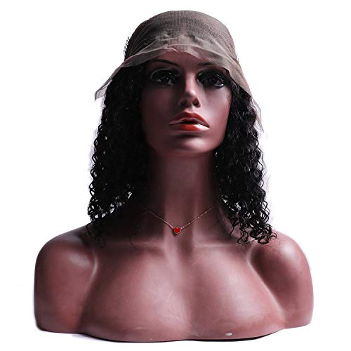 Peony red Peruvian Curly Bob Wig Pre 13x4 Plucked Short Lace Fron...