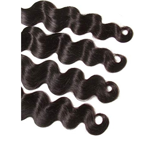 Peruvian Body Wave 4 Bundles 100% Human Hair Extension Natural Co...