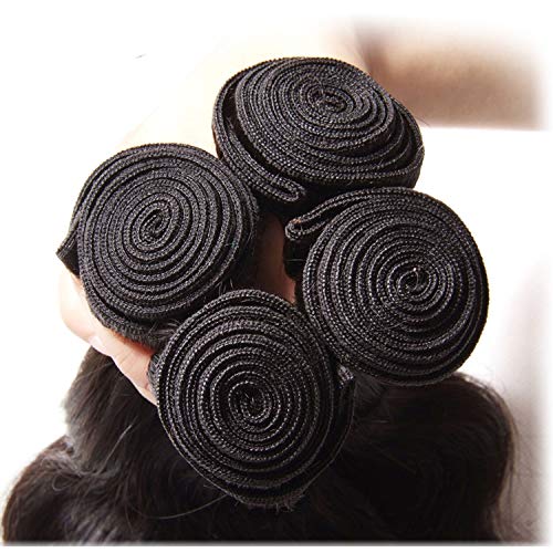 Peruvian Body Wave 4 Bundles 100% Human Hair Extension Natural Co...