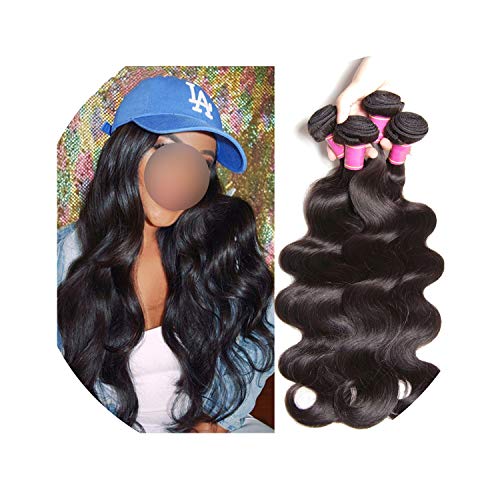 Peruvian Body Wave 4 Bundles 100% Human Hair Extension Natural Co...