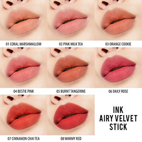 Peripera Ink Airy Velvet Lipstick | High-Pigmentation, Lightweigh...