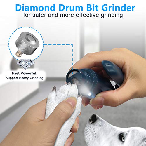 Peroom Dog Nail Grinder, Portable Pet Dog Nail Clippers with 2 LE...