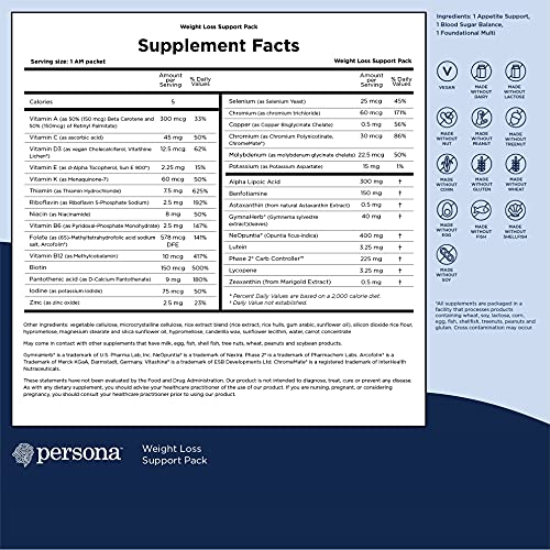 Persona Weight Loss Premium Daily Vitamin Packs | Doctor-Designed...