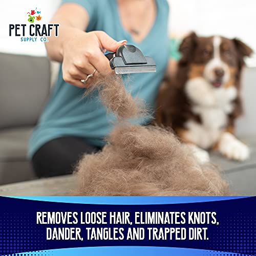 Pet Craft Supply Self-Cleaning Pet Grooming Hair Deshedding Brush...