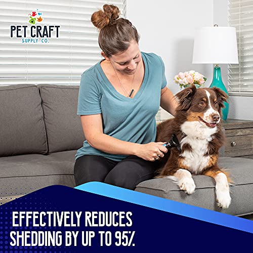 Pet Craft Supply Self-Cleaning Pet Grooming Hair Deshedding Brush...