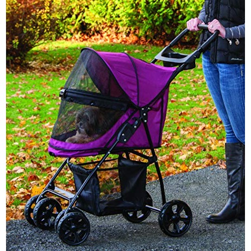 Pet Gear No-Zip Happy Trails Lite Pet Stroller for Cats/Dogs, Zip...