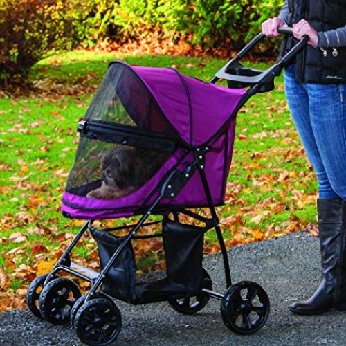 Pet Gear No-Zip Happy Trails Lite Pet Stroller for Cats/Dogs, Zip...