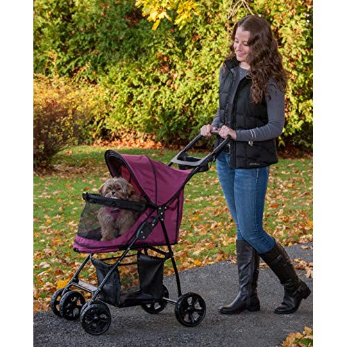 Pet Gear No-Zip Happy Trails Lite Pet Stroller for Cats/Dogs, Zip...