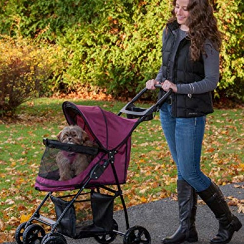 Pet Gear No-Zip Happy Trails Lite Pet Stroller for Cats/Dogs, Zip...